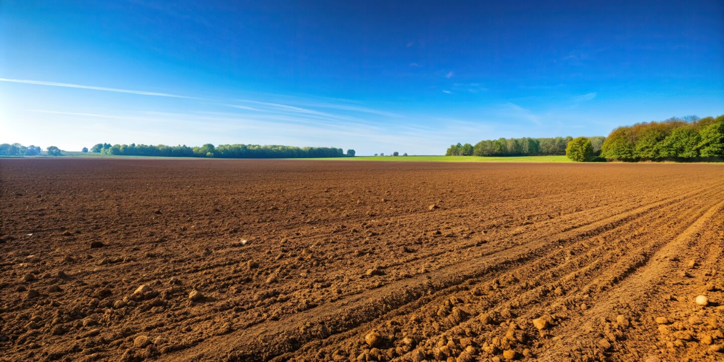 empty brown soil field clear blue sky perfect natural background rural field earth agriculture symmetrical landscape countryside tranquil space horizon empty 1440x720 1