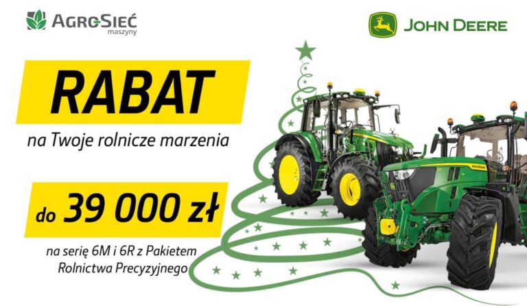 Świąteczna Promocja John Deere – zyskaj do 39 000 zł rabatu!