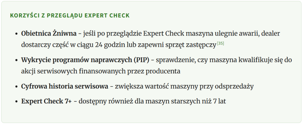 korzysci z przegladu expert check